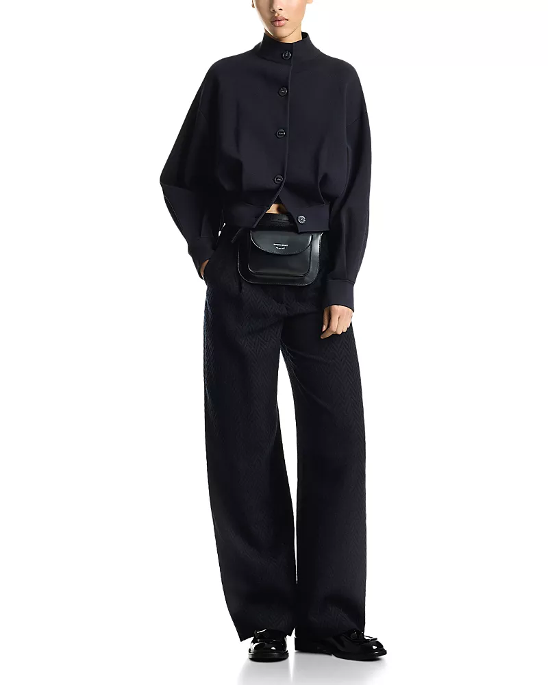 Emporio Armani Mock Neck Blouson Jacket