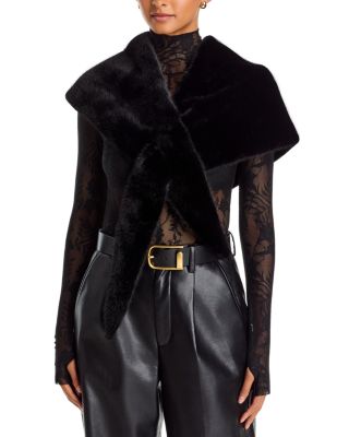 Faux Fur Triangle Scarf - Exclusive