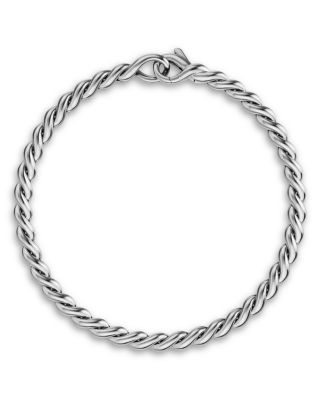 Sculpted Cable Chain Bracelet in Sterling Silver  3.7mm