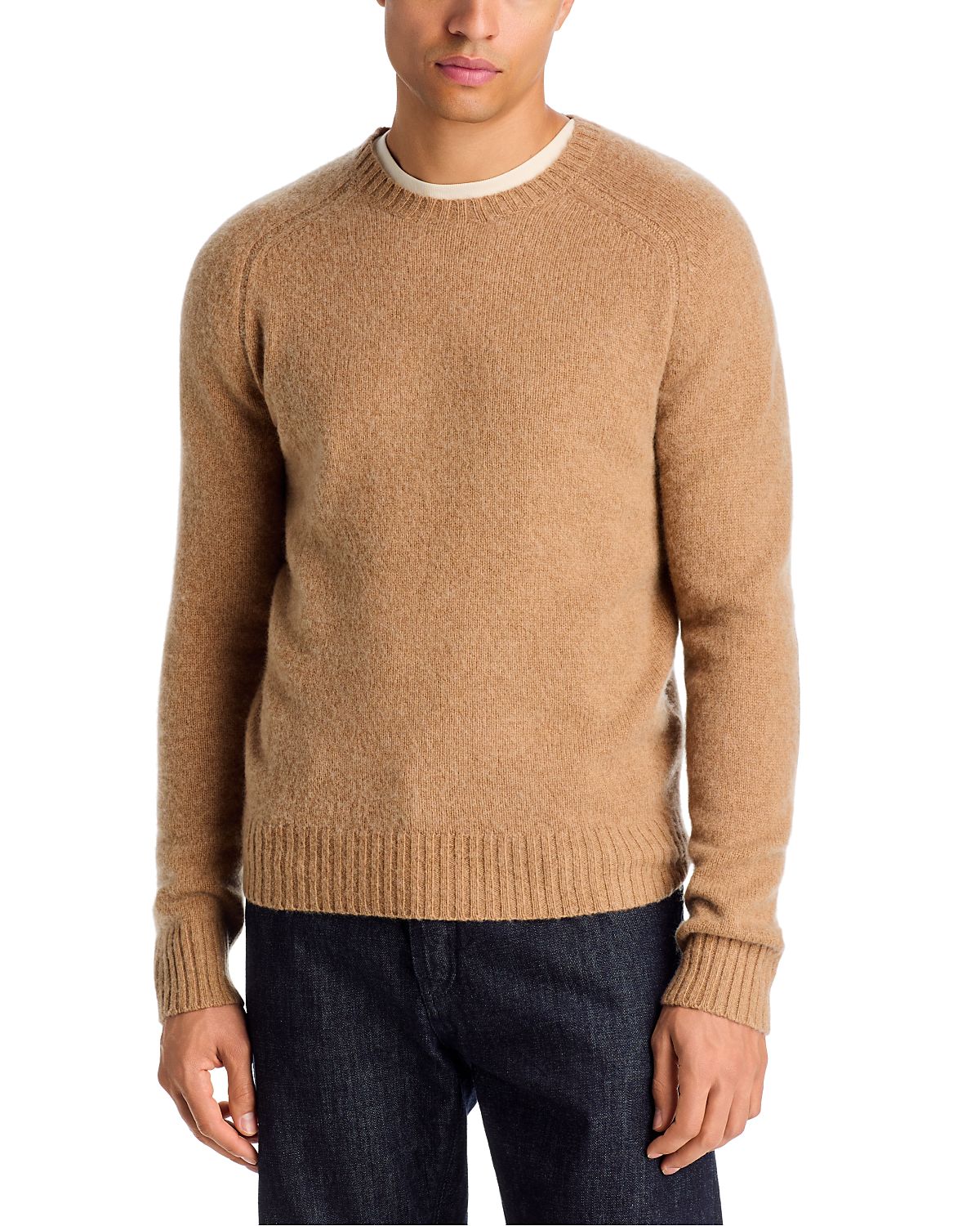 Polo Ralph Lauren Suede Elbow Patch Wool Blend Crewneck Sweater