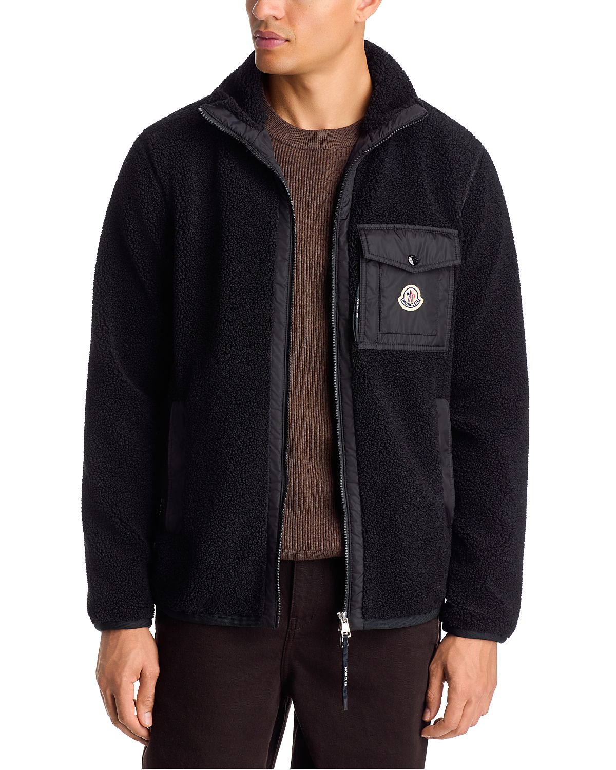 Moncler Sherpa Zip Up Cardigan
