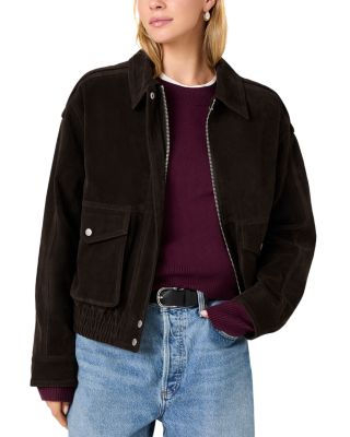 Spread Collar Zip Front Long Sleeve Jacket 