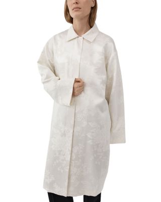 Wool & Silk Jacquard Coat