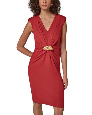 Gathered Hardware Sheath Dress