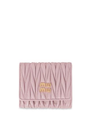 Miu Miu Small Matelasse Nappa Leather Three Fold Wallet