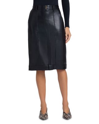 Faux Leather Utility Skirt