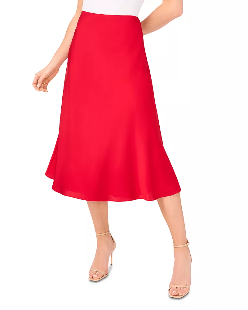 CeCe Bias Cut Midi Skirt