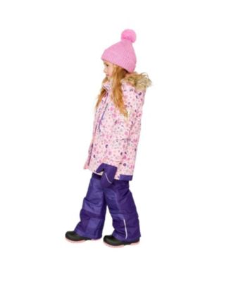  Girls' Play Mini Flower Jacket & Pants Two Piece Snowsuit - Little Kid