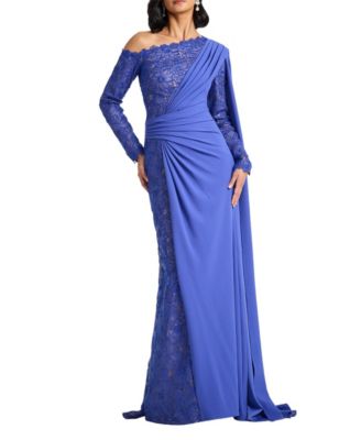  Ravelle Embroidered Cape Gown