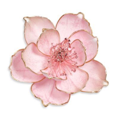 Elegant Glitter Magnolia Clip, Set of 12