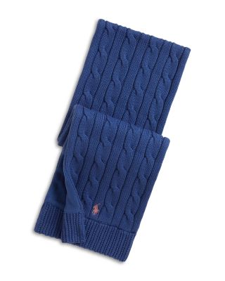 Girls' Cable-Knit Cotton Scarf - Big Kid