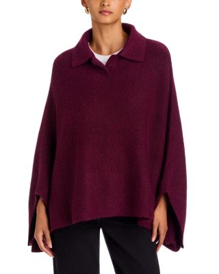 Aqua Crop Collar Cozy Poncho - Exclusive