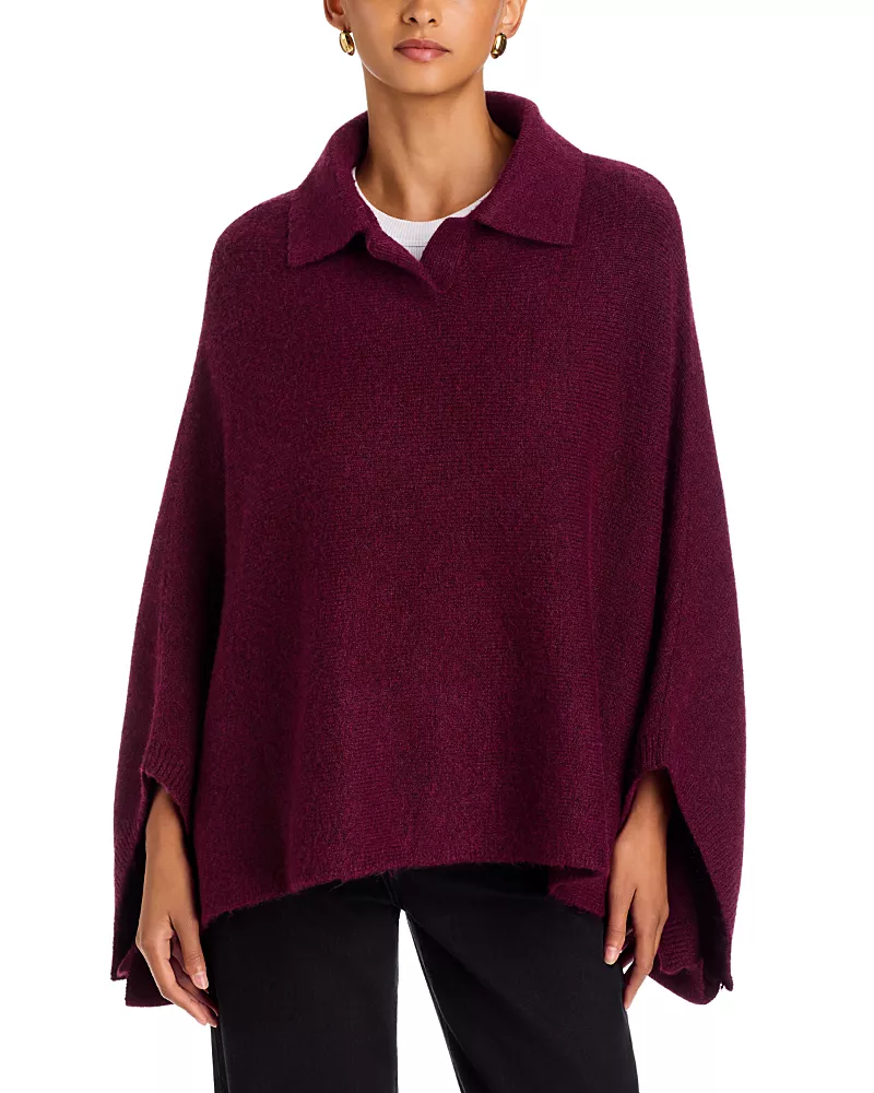 Aqua Crop Collar Cozy Poncho - Exclusive