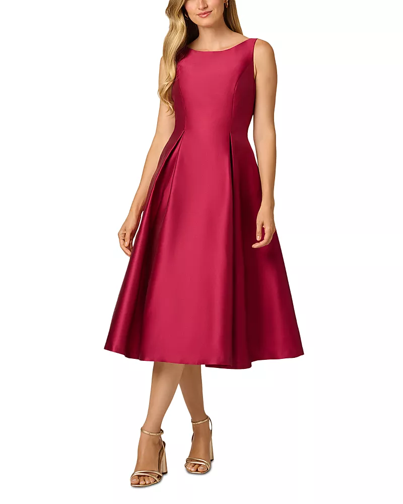 Adrianna Papell Sleeveless Tea-Length Dress