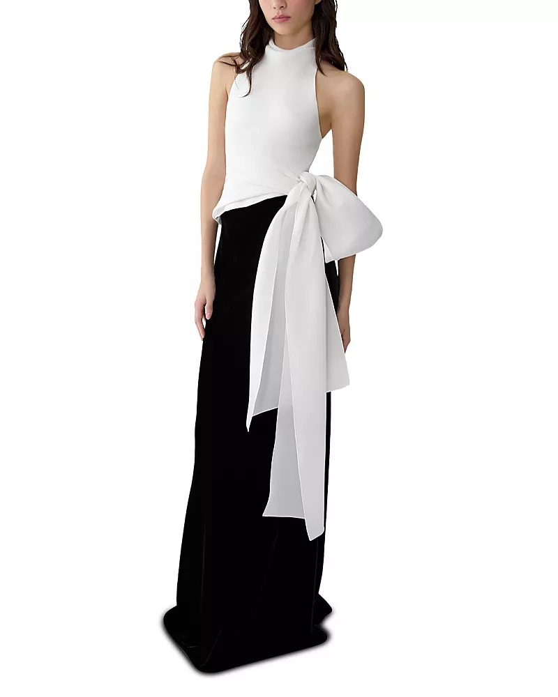 Carolina Herrera Silk Side Tie Sleeveless Top