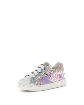 Girls' Pinn Zip Leather Star Sneakers – Toddler, Little Kid
