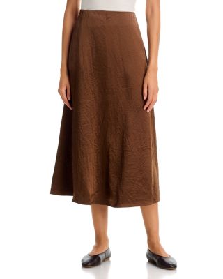 Textured Satin Maxi Skirt