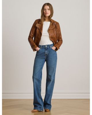 Burnished Leather Moto Jacket - thumbnail 4