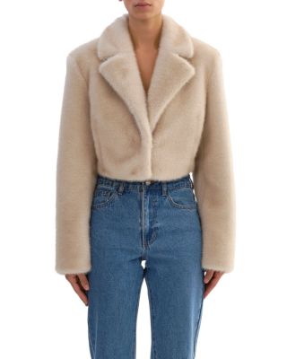 Carlie Faux Fur Cropped Blazer