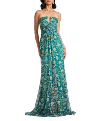  Verica Floral Print Chiffon Gown