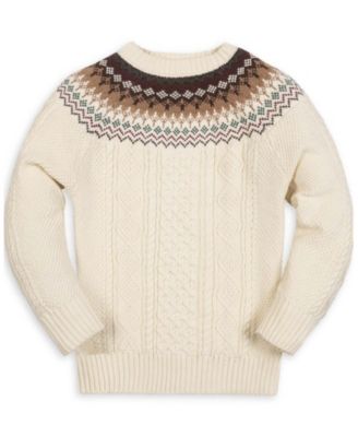 Boys' Fair Isle Cable Sweater - Little Kid, Big Kid