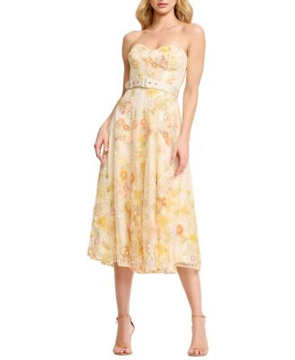  Mabel Sweetheart Bustier Belted Tea Dress