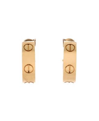  5.5 LOVE French Clip Hoop Earrings 18K Gold