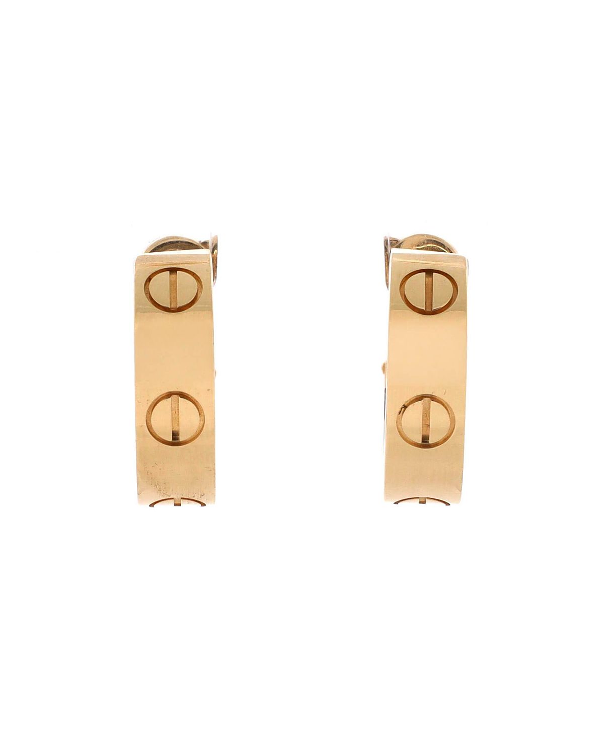 Pre-Owned Cartier 5.5 Love French Clip Hoop Earrings 18K Gold