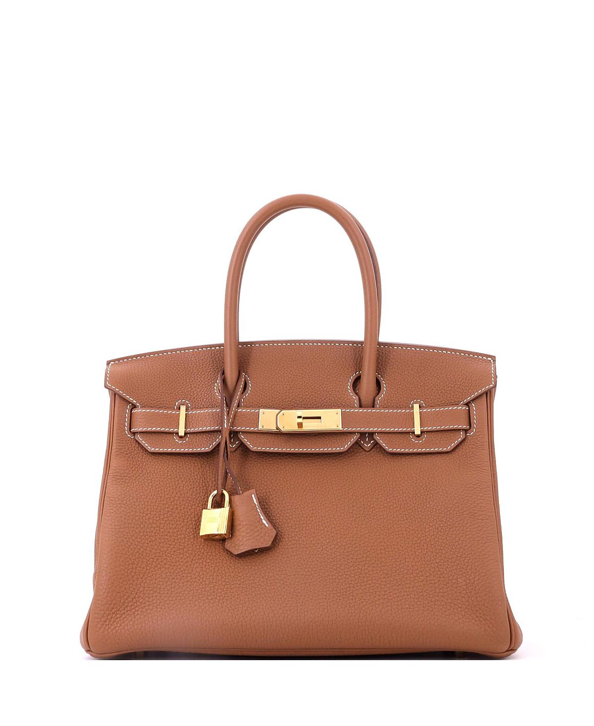 Pre-Owned HERMES Birkin 30 Handbag Brown Togo with Gold Hardware