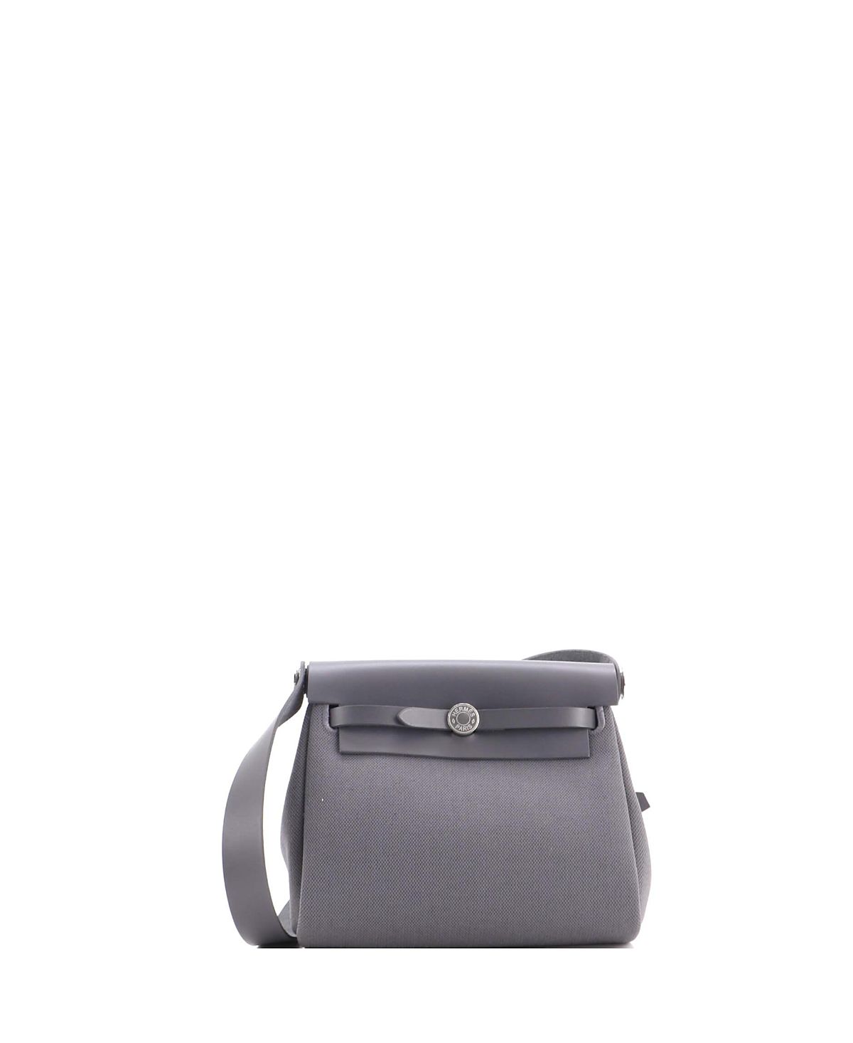 Pre-Owned HERMES 20 Herbag Zip Toile and Leather