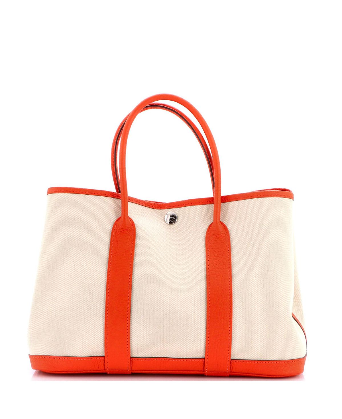 Pre-Owned HERMES 30 Garden Party Tote Toile and Leather