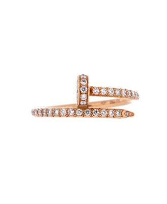 Small Juste un Clou Paved Ring 18K Rose Gold with Diamonds