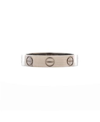 Love Wedding Band Ring 18K White Gold