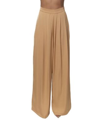 Clara Wide Leg Pleated Trousers