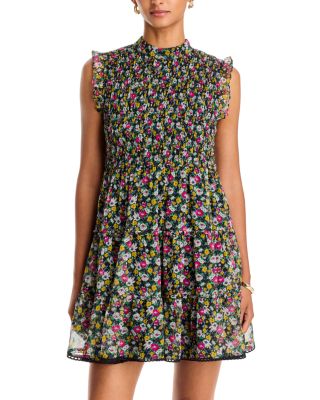 Smocked Sleeveless Mini Dress - Exclusive