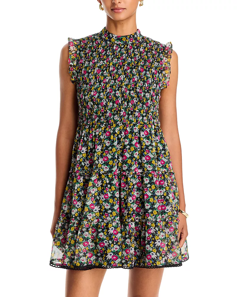 Aqua Smocked Sleeveless Mini Dress - Exclusive