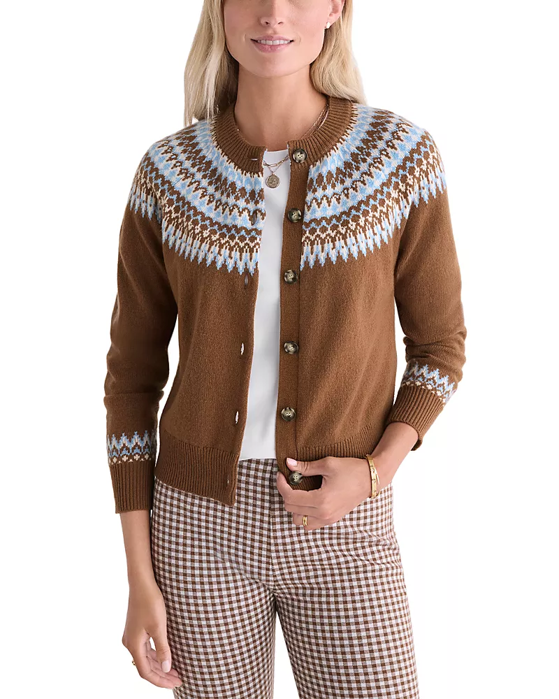 Vineyard Vines Fair Isle Crewneck Cardigan