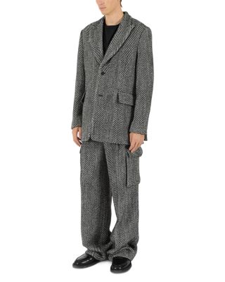 Eco Herringbone Longline Blazer