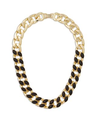Roxanne Assoulin The Studded Wood Link Necklace, 16.25