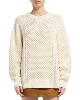 Wool Fisherman Crewneck Sweater