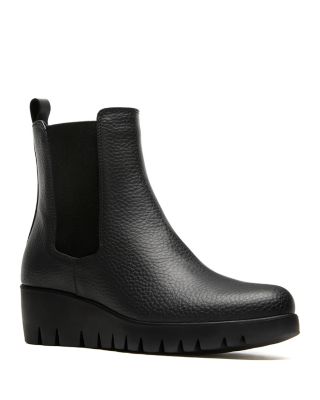 Women's Tinsel Leather Wedge Heel Chelsea Boots