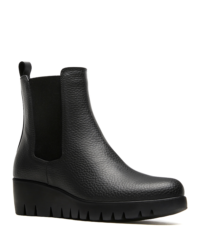 La Canadienne Women's Tinsel Leather Wedge Heel Chelsea Boots