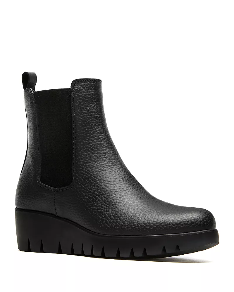 La Canadienne Women's Tinsel Leather Wedge Heel Chelsea Boots