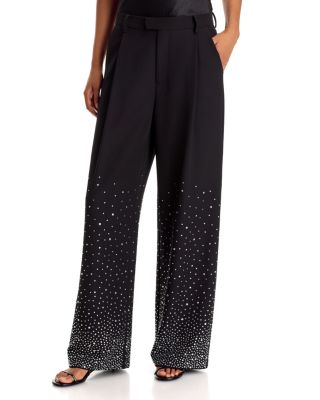 Aqua Ombre Rhinestone Wide Leg Pants - Exclusive