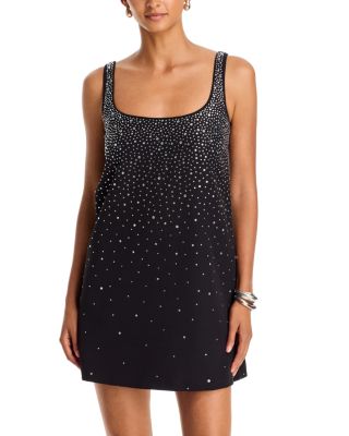 Aqua Ombre Rhinestone Mini Dress - Exclusive