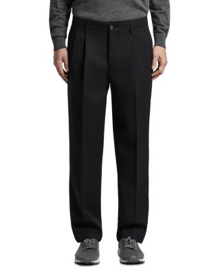 Peserico Wool Gabardine Front Double Pleated Trousers
