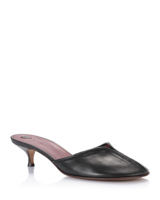 Chloe Women's Piped Leather Mules