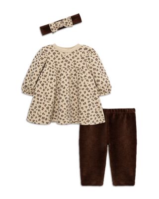 Girls' Leopard Sweatshirt Dress Set & Headband - Baby