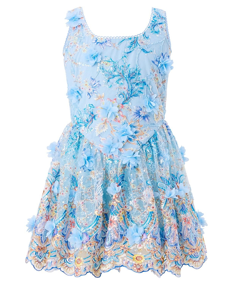 Marlo Kids Girls' Caitlyn Embroidered Mini Dress - Little Kid, Big Kid