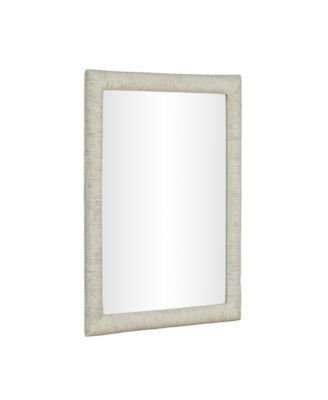  Orpheus Ribbed Faux Stone Fiberglass Rectangular Wall Mirror